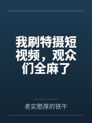 我刷特摄短视频，观众们全麻了