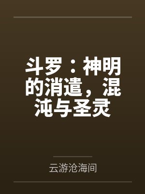 斗罗：神明的消遣，混沌与圣灵